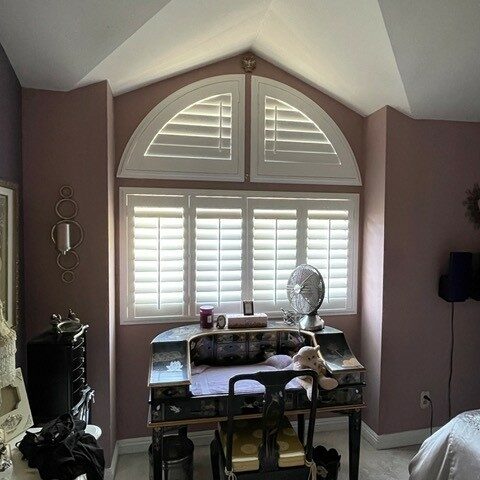 usd townhome archtop shutters in basswood